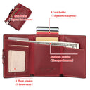 Anti-scan Magnet Credit Card Holder Wallet Genuine Leather