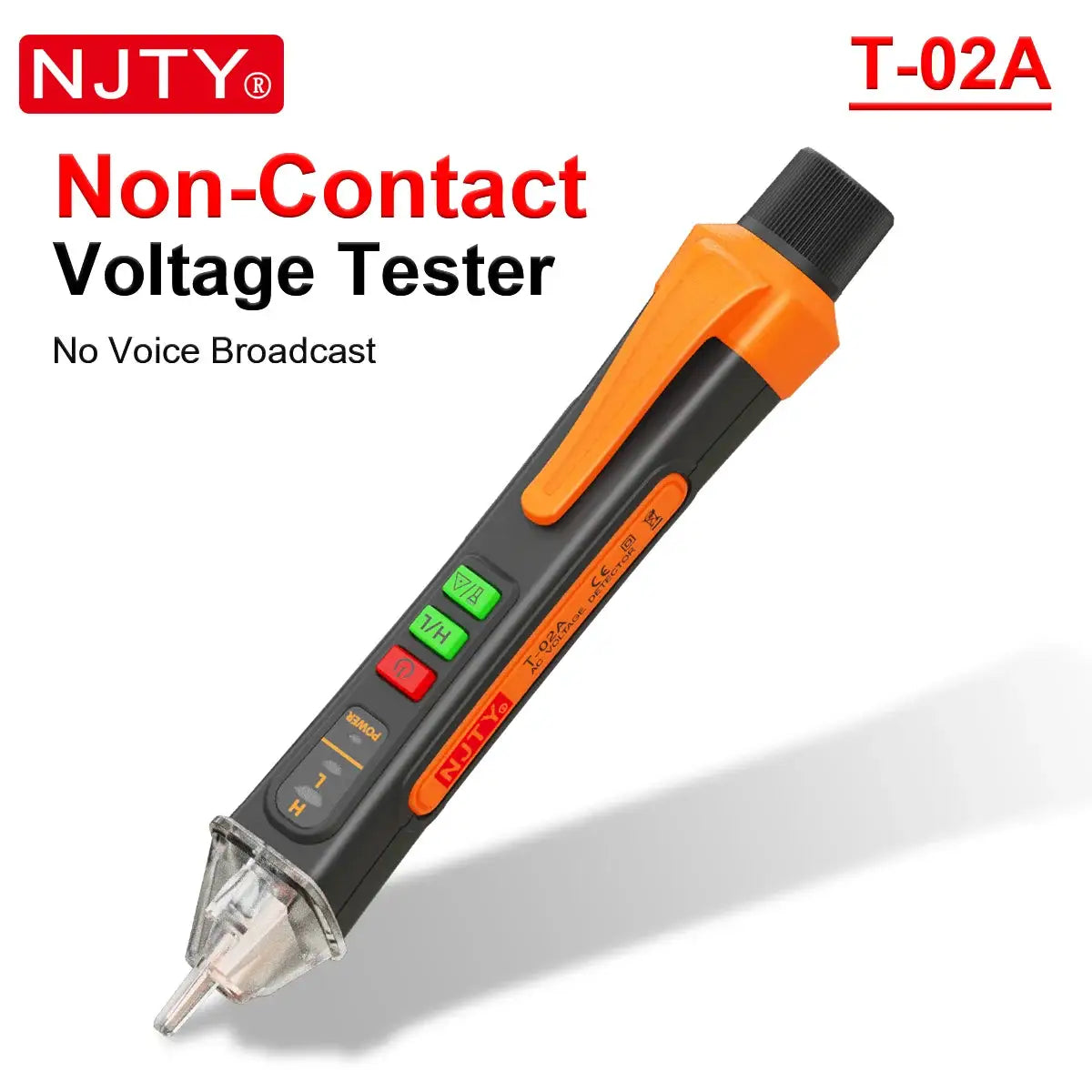 T02A T02B AC 12-1000V Non-Contact Voltage Tester Pen Electric Live Neutral Wire Detector Breakpoint Finder LED Light Voltmeter