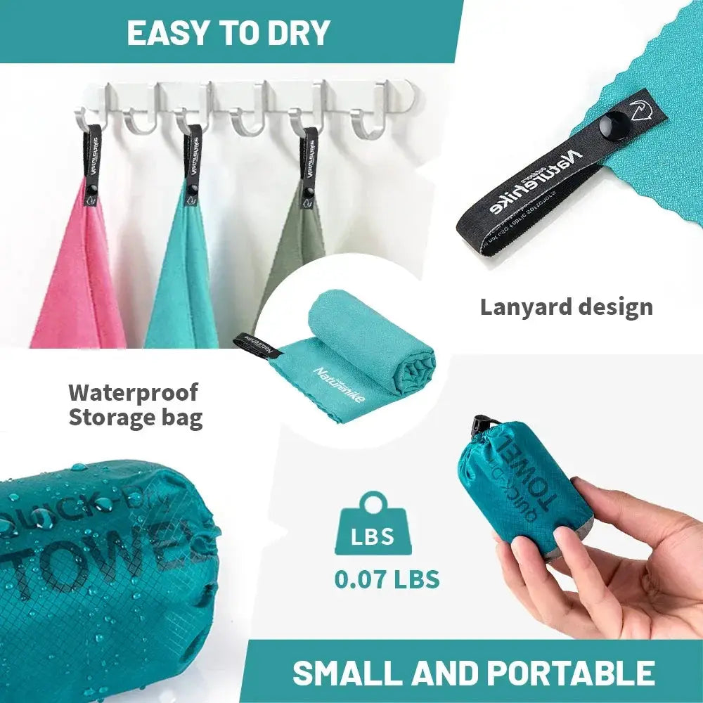 Quick Dry Travel Towel Moisture Transfer Ultra Lightweight