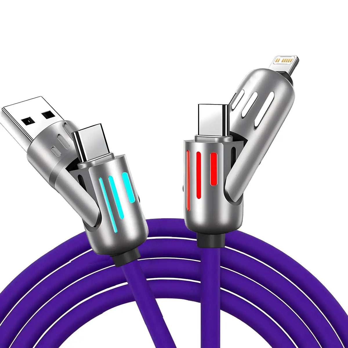 4-IN-1 240W USB Type C To USB C Cable PD Fast Charger Wire For iPhone 16 Pro Max 15 iPad Xiaomi Samsung Tablet 1M Data Cord 1Pcs