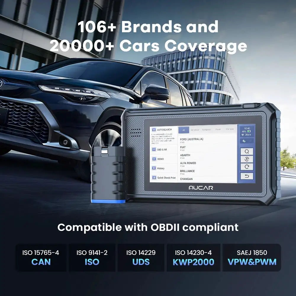 MUCAR VO6 Car Diagnostic Tools Lifetime Free Global Version Full System 28 Resets OBD2 Bi-Directional Control Scan Tool Scanner