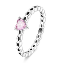 Sterling Silver Ring Sparking Purple