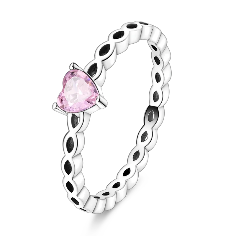 Sterling Silver Ring Sparking Purple