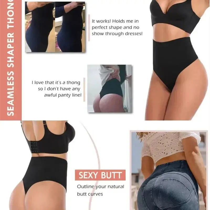 Women Tummy Control 3 Piece Waist Trainer Shapewear Briefs