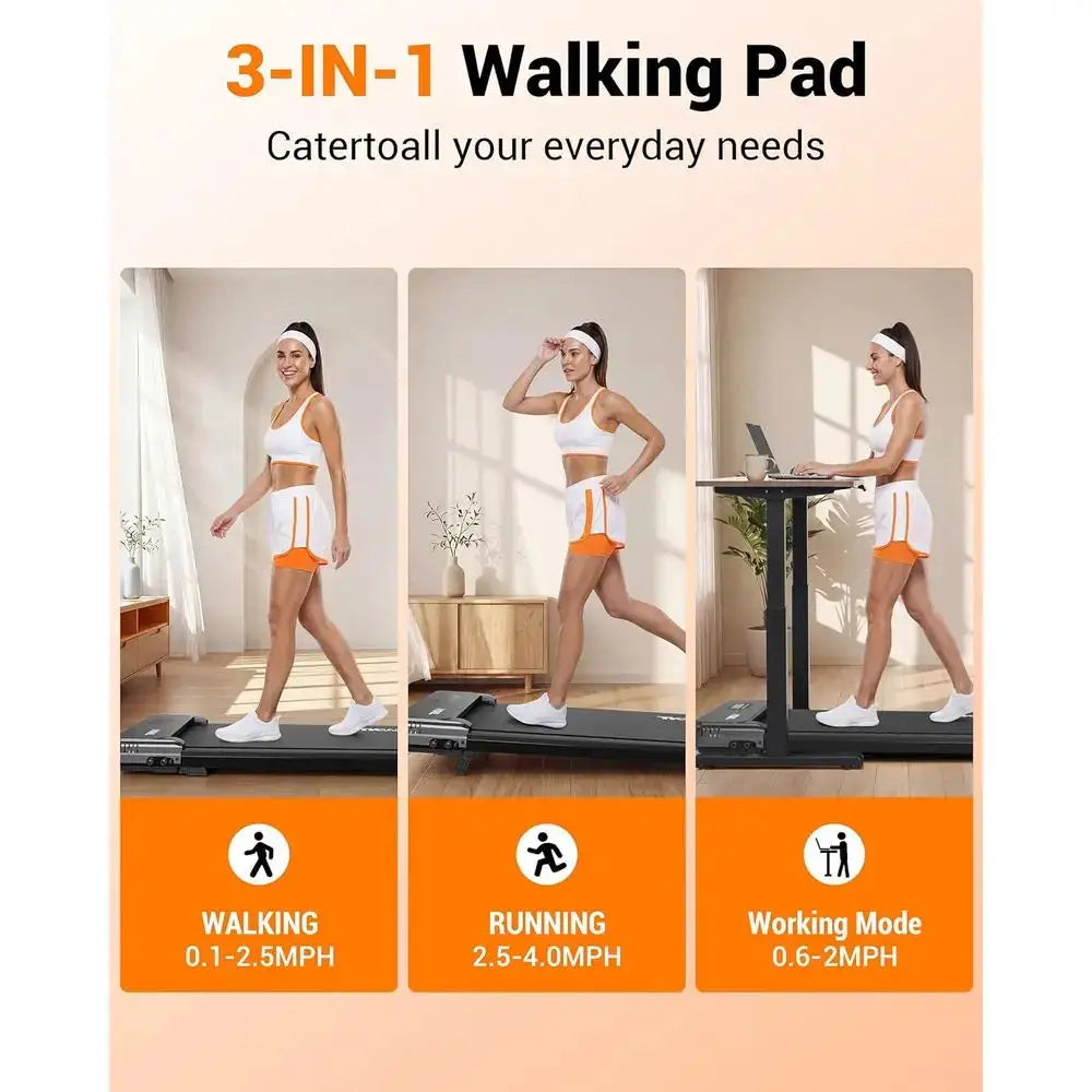 Compact Portable Treadmill for Small Spaces: Quiet, Lightweight Indoor Walking Pad with Remote