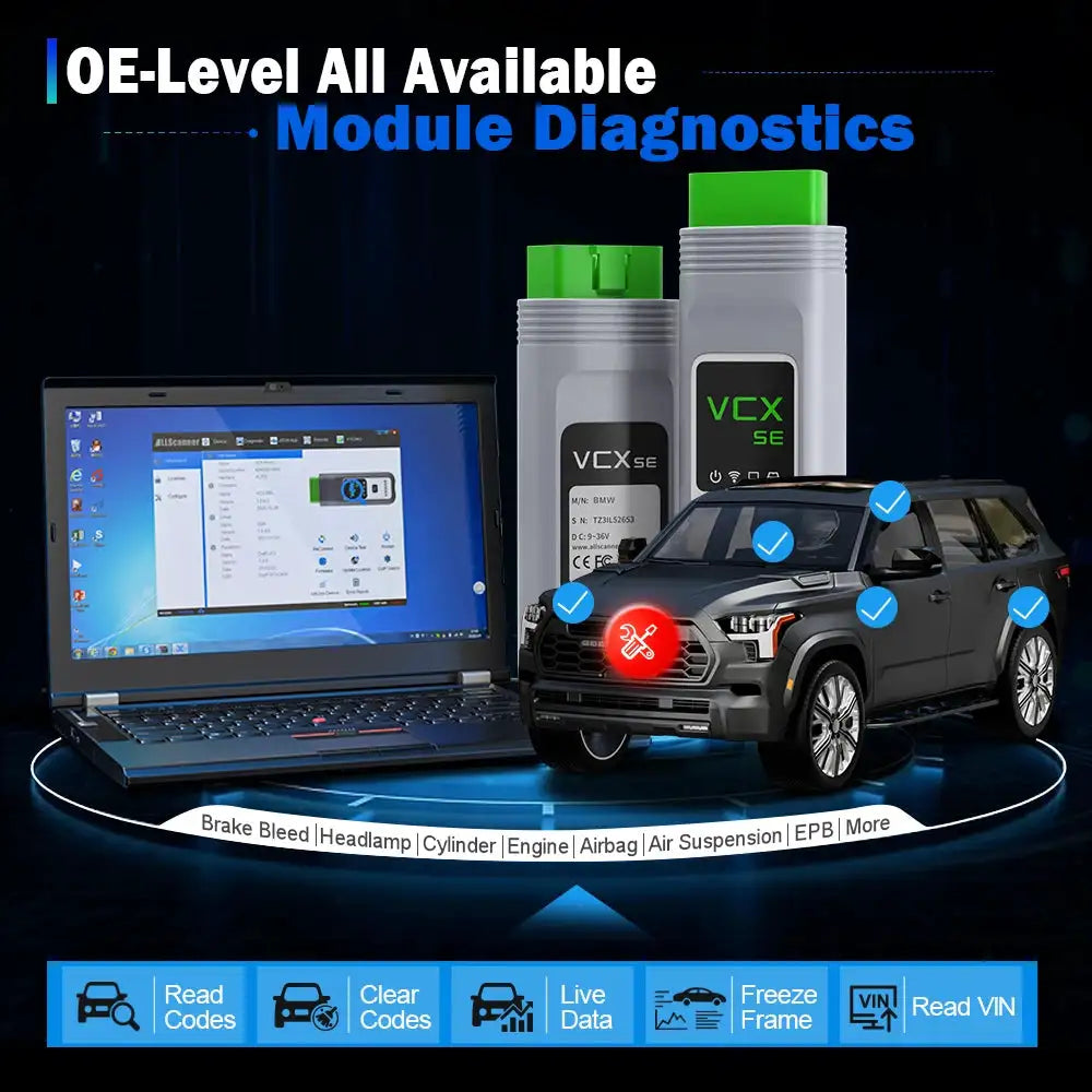 VXDIAG VCX SE for BMW Diagnostic Tool Car Bidirectional OBD2 Scanner Full System Diagnostic ECU Coding Programming Free Update