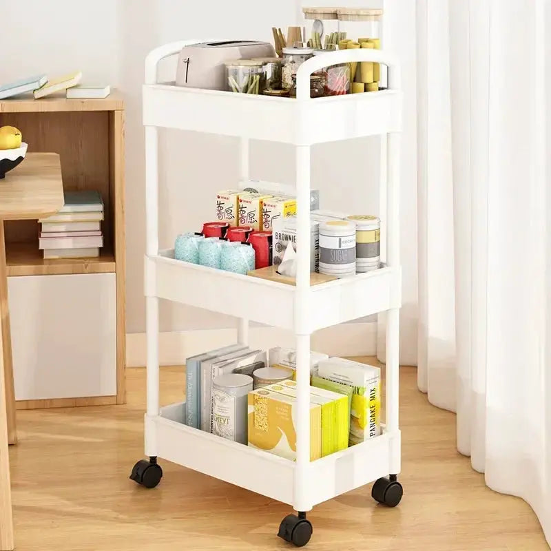 Household Multi Layer Small Cart Storage Rack With Wheels - OurLum.com