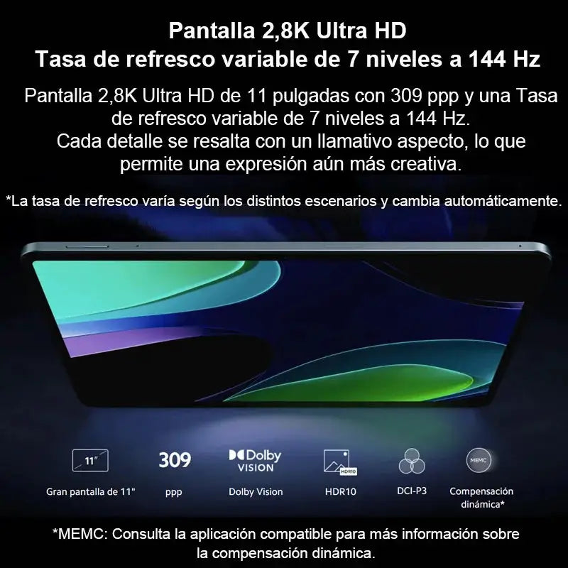 Pad 6 Tablet Snapdragon 870 11 Inch 144Hz WQHD Display - product image 3