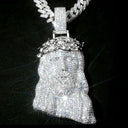 Gold Jesus Pendant Cuban Chain