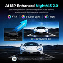 Smart Dash Cam 4K Front HDR Dual 1080P Rear Night Vision