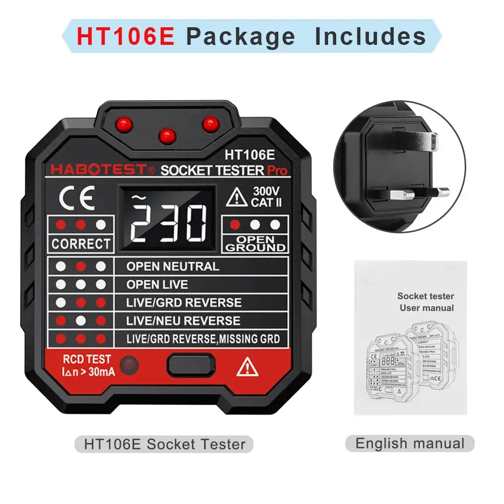 Digital Socket Test - RCD Polarity Check -  product image