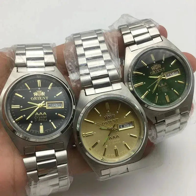 Orient Double Lions Chronograph Mens Watch Elegant Timepiece