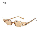 Trendy Rimless Flame Sunglasses for Women UV400 Shades
