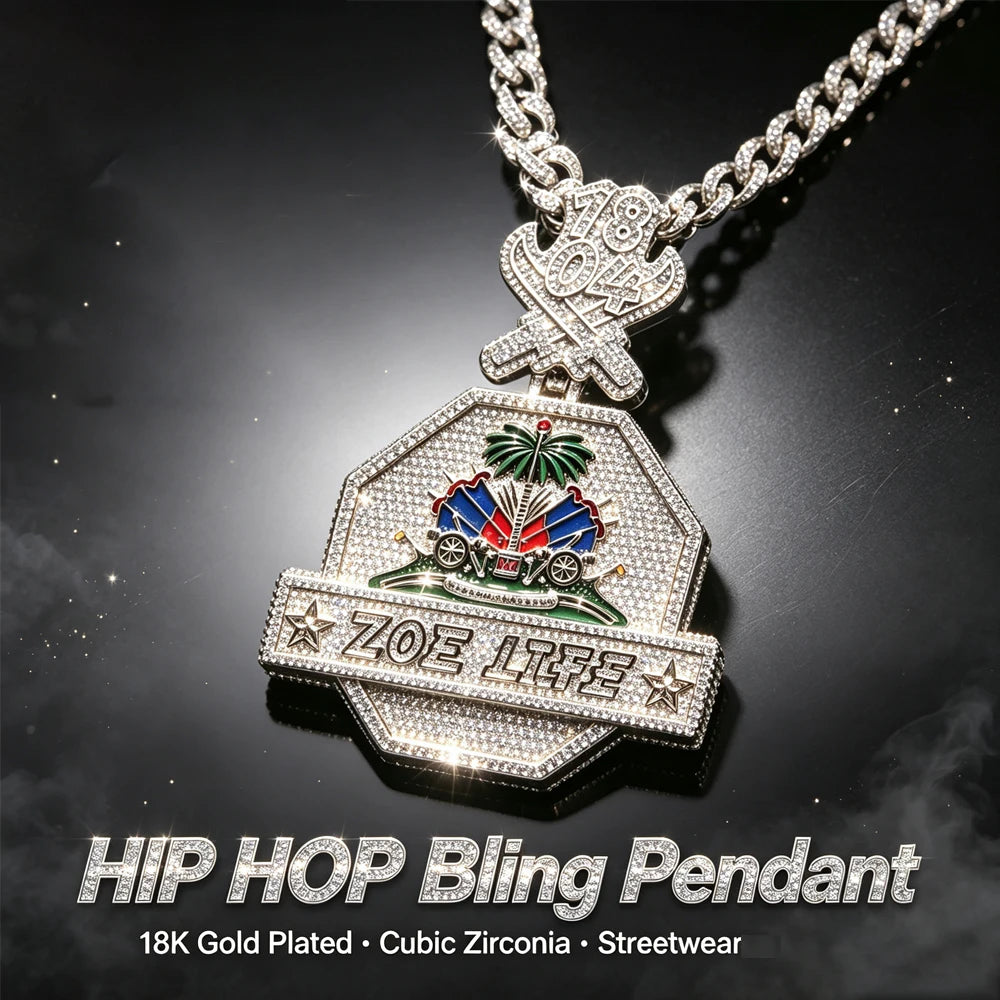 Iced Out Pendant Necklace K