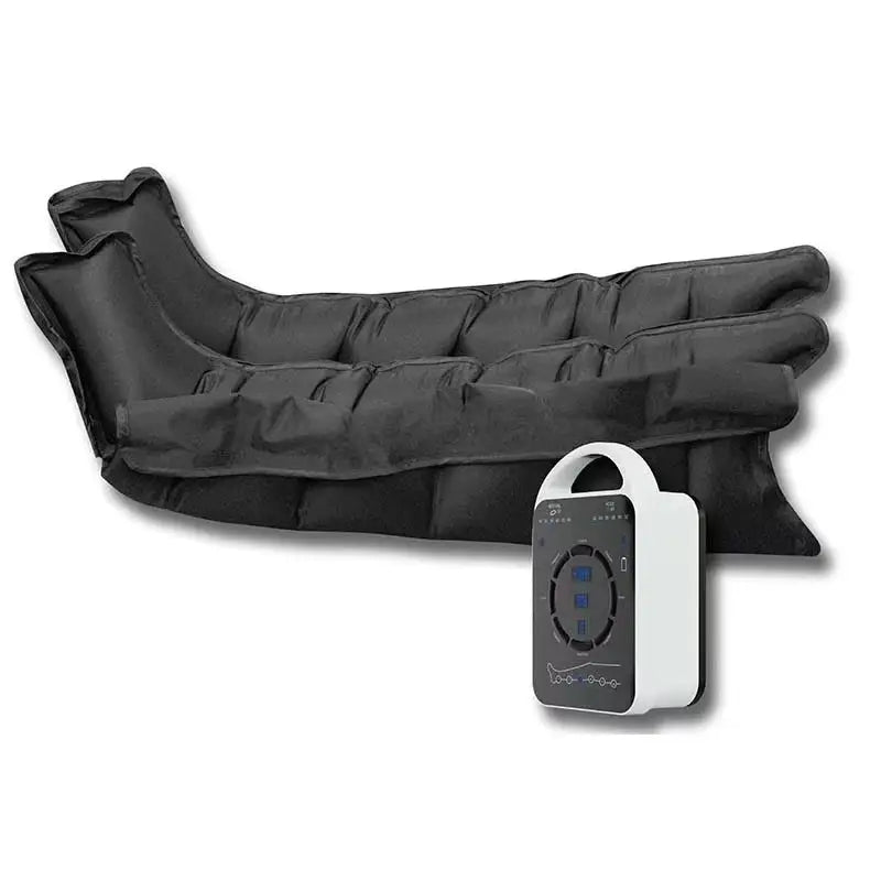 Smart Wireless 6-Chamber Air Compression Leg Massager - 360° Pneumatic Compression Device for Full Body & Foot Recovery Portable