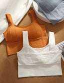 Crop Top with Built-In Bra for Women