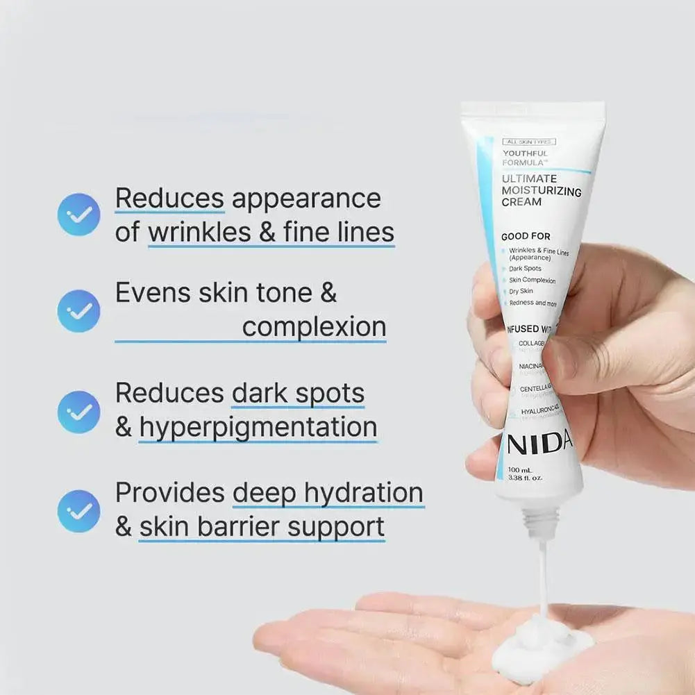 NIDA Youthful Formula™ Ultimate Moisturizing Cream Deeply Moisturizing Quick Absorption Repairing Pores Redness Korea Skin Care