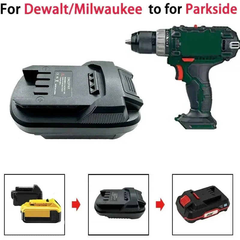 Battery Adapter Converter For Makita Milwaukee Bosch 18V 20V