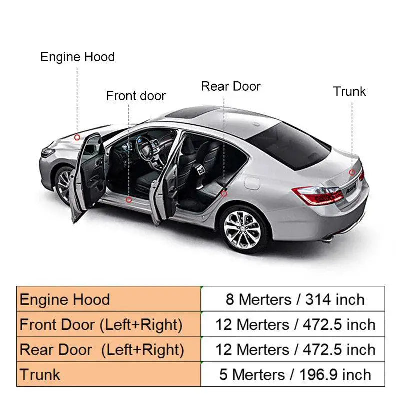 Car Waterproof Universal Rubber Door Sealing Strip For Car