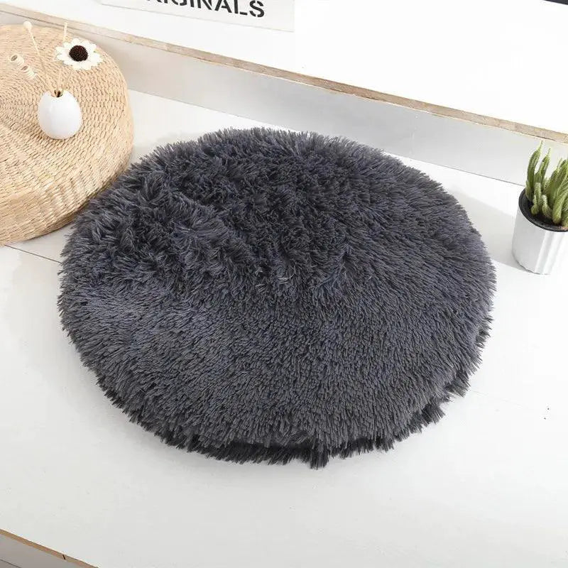 Soft Fleece Round Cat Bed Cozy Pet Sleeping Mat For Dogs