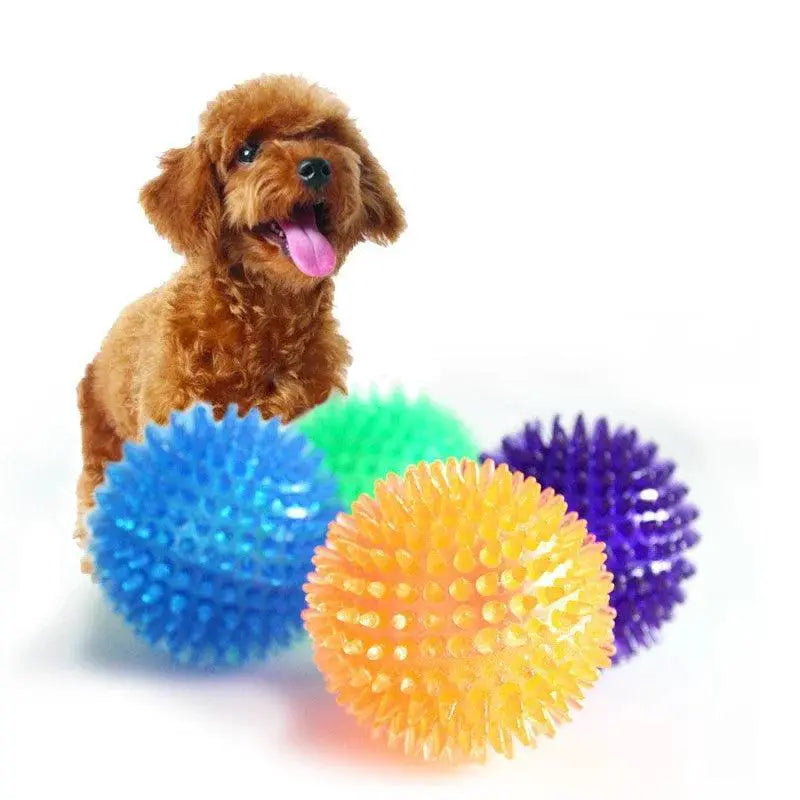 Small Dog Hedgehog Ball Toy Teeth Cleaning Interactive
