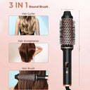 1.5 Inch Heated Curling Brush Ceramic Curling Iron Hot Brush