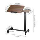 Adjustable Overbed Table With Rolling Casters