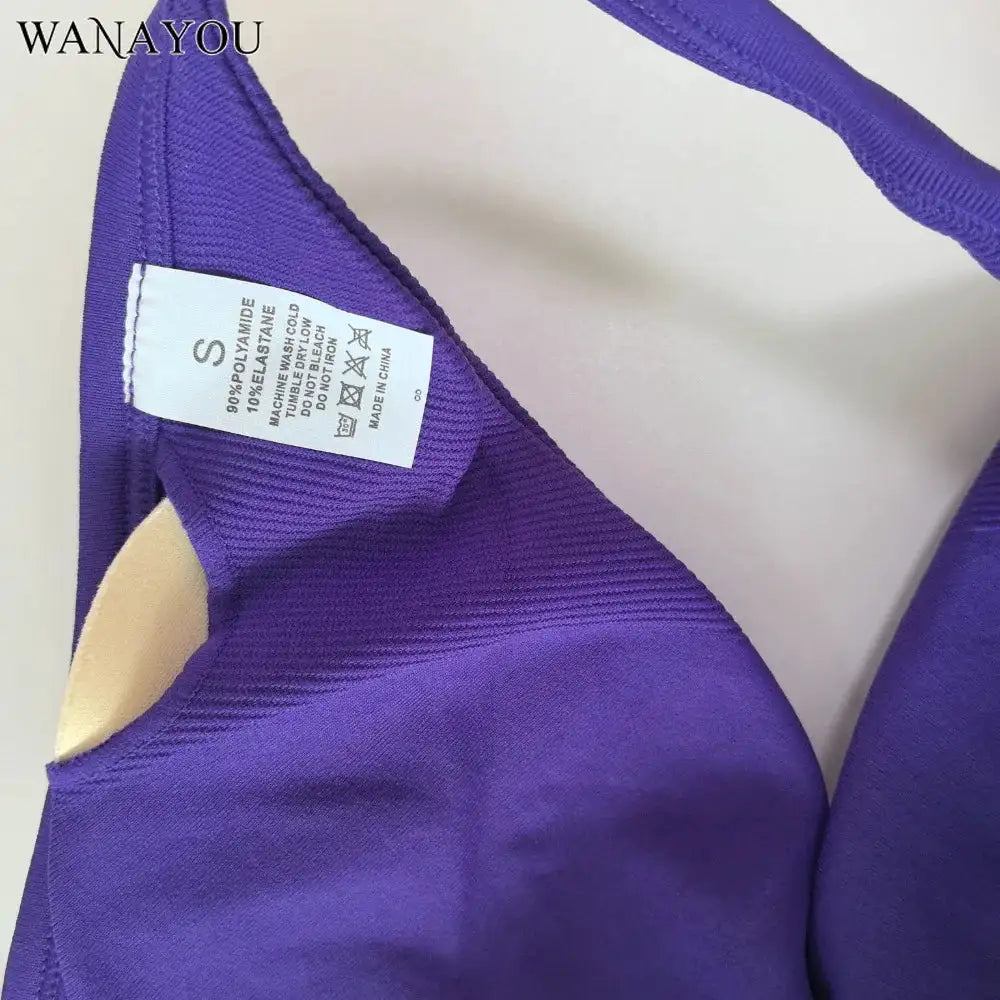 WANAYOU Seamless 2 Pcs Women Yoga Sets Halter Bras Sports Crop Tops Low Waist Scrunch Butt Gym Shorts Tight Quick Dry Leggings