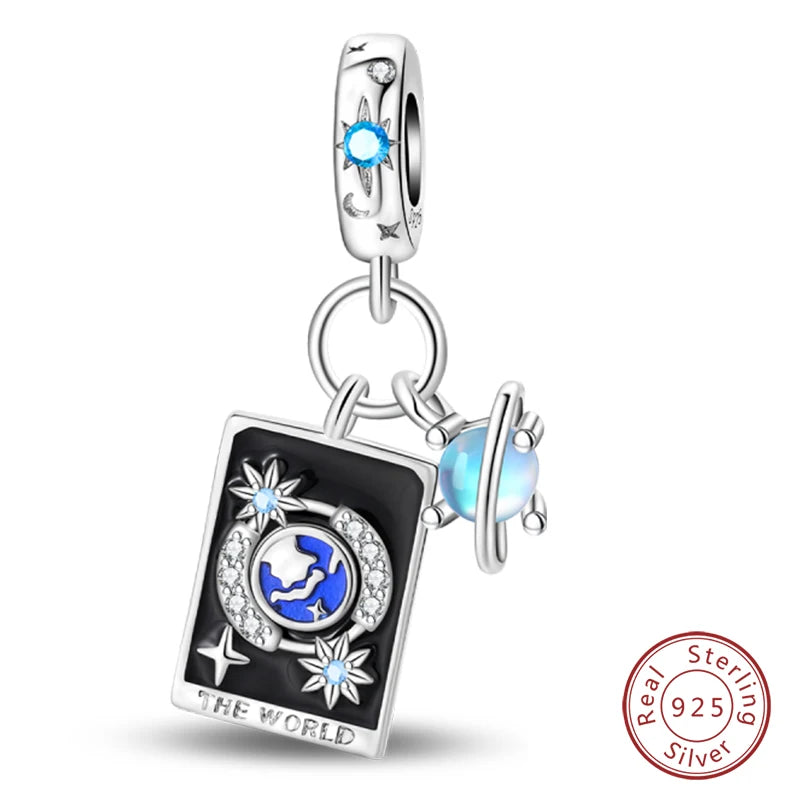 Charm Sterling Silver Tarot Card
