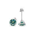 Moissanite Stud Earrings in Sterling Silver Carat