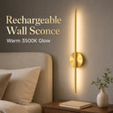 Rechargeable Gold LED Wall Light