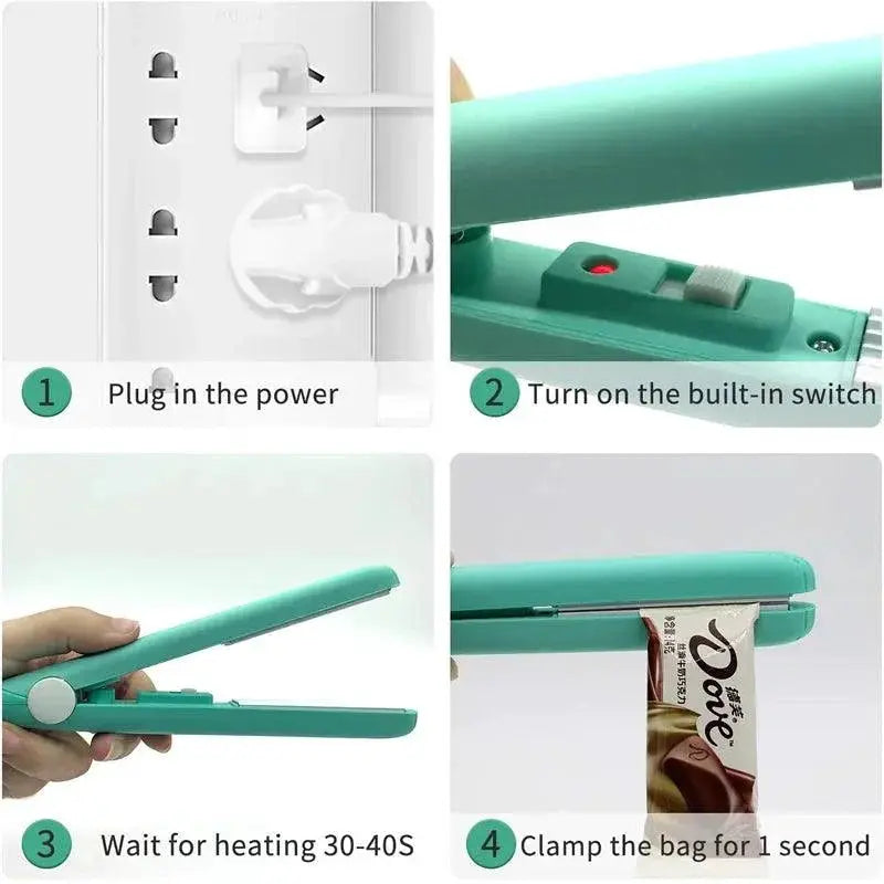 Mini Plastic Bag Sealer Clip Food Gadget Kitchen Helper