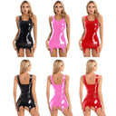 Bold Wetlook Tank Dress for Clubgoers