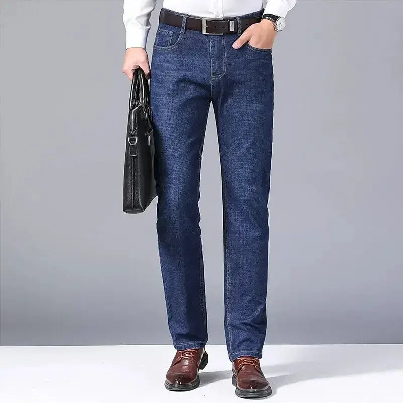 New Men Classic Jeans Soft Black Denim Pants Premium Quality