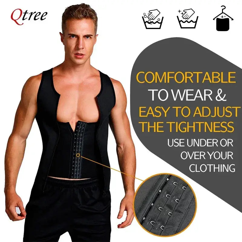 Qtree Mens Compression Shirt for Slimming Tummy Control