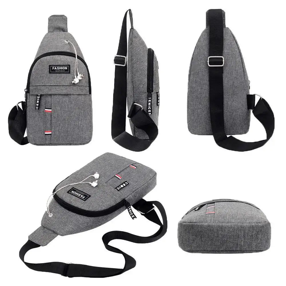 Men's Urban Waterproof Oxford Crossbody Bag Korean Style