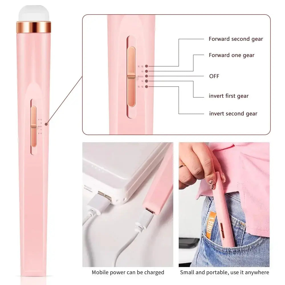 5 In 1 Electric Nail Polish Drill With Light Portable