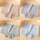 ZJX 4Pcs Set High Waist Cotton Women Panties Plus Size Body Shaper