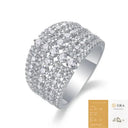 Elegant Sterling Silver Silver Moissanite Ring Style AOEFK