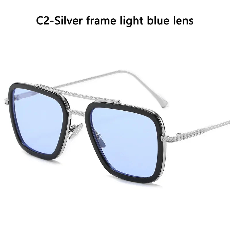Steampunk Square Metal Frame Sunglasses