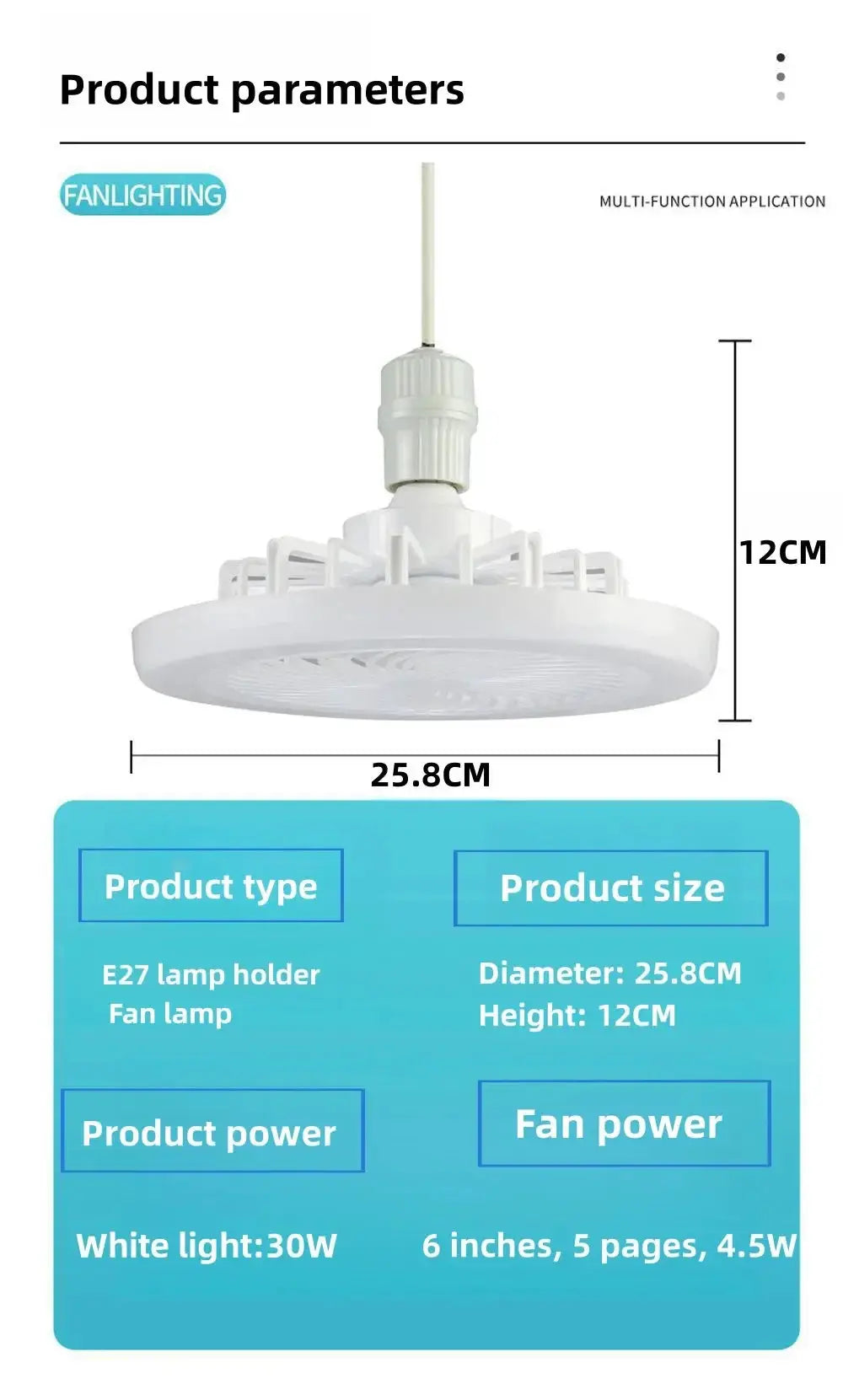 Quiet Ceiling Fan Lamp for Bedroom Space — product view 17