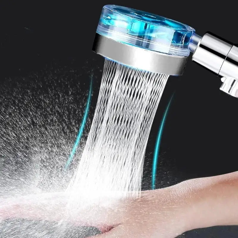 360 Degrees Rotation Turbo Fan Shower Head High Pressure Water Saving Spray Adjustable Showerhead Filters Bathroom Accessories