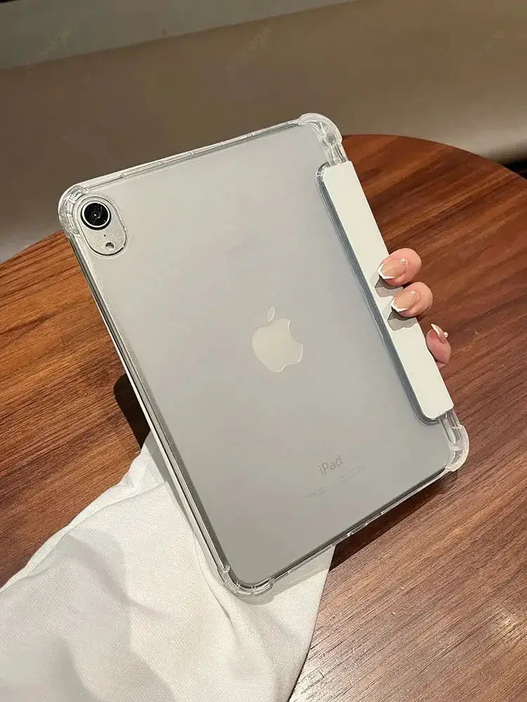 With Pencil Holder Case for iPad A19 12th A16 2026 Pro11 M5 M4 Air11 8 M3 M2 Air 5 4 10.9 10.2 8 9 10th 5/6th 2017 2018 9.7 10.5