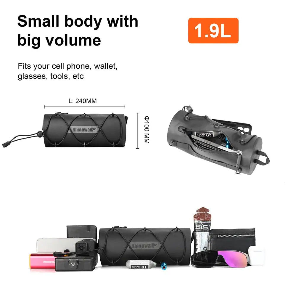 Rhinowalk Bike Handlebar Bag Waterproof Bicycle Frame Tube Bag Outdoor Travel Multifunctional Shoulder Bag Cycling Pannier Bag