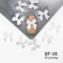 Ribbon Bow Nail Art Kit Elegant Black White Design Set