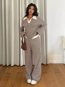 Long Sleeve Casual Pajama Set