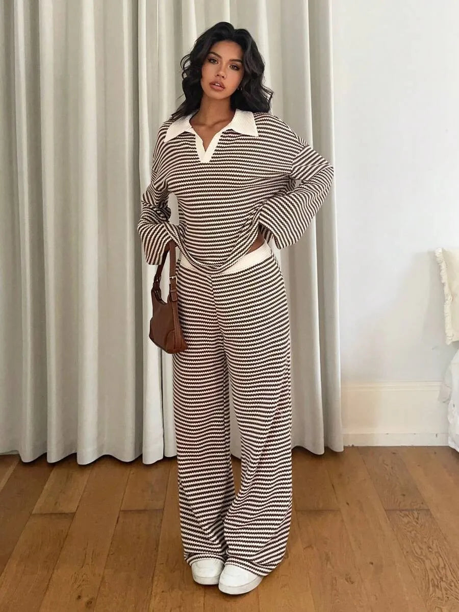 Long Sleeve Casual Pajama Set