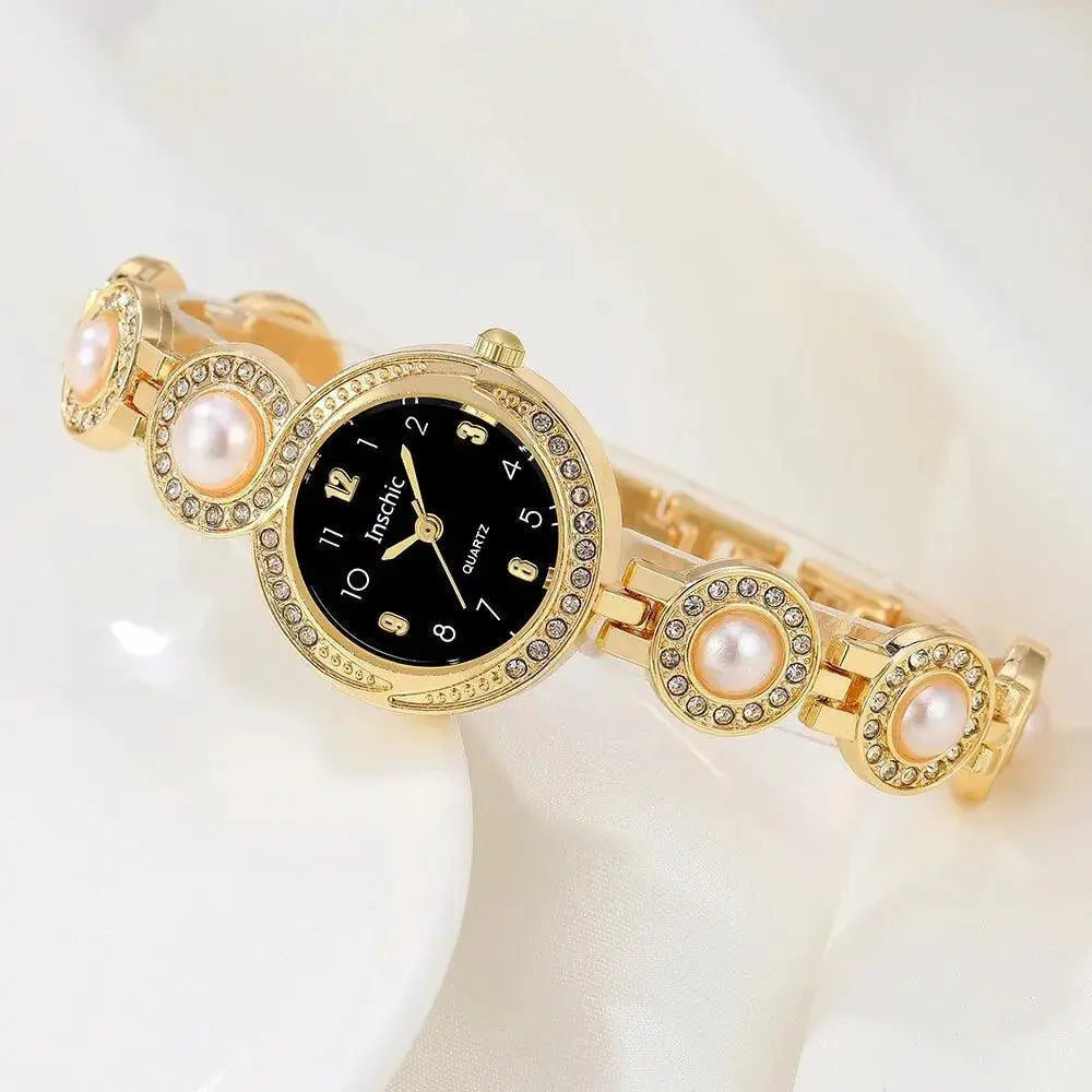 Heart Jewelry Set And Luxury Watch Rhinestone Accessories