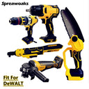 20V Cordless Power Tools Chain Saw Grinder Wrench Set Kit