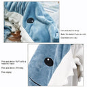 GY 1pcs Trendy Sand Sculpture Shark Sleeping Bag Flannel